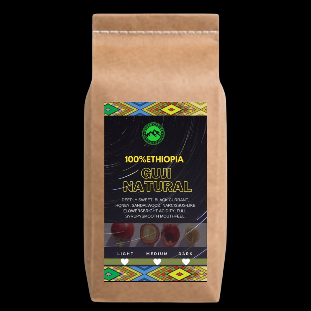 Ethiopian Guji Natural Ground Coffee.